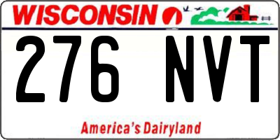 WI license plate 276NVT