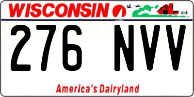 WI license plate 276NVV