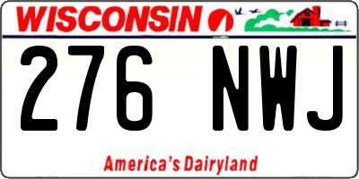 WI license plate 276NWJ