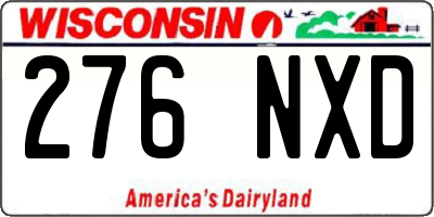 WI license plate 276NXD