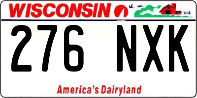 WI license plate 276NXK