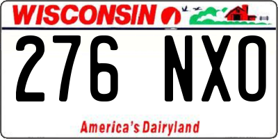 WI license plate 276NXO