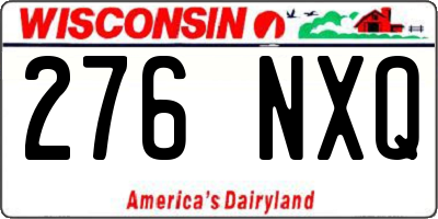 WI license plate 276NXQ