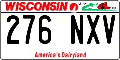 WI license plate 276NXV