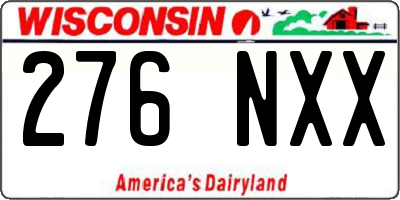 WI license plate 276NXX