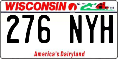 WI license plate 276NYH