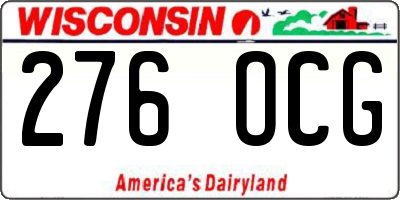 WI license plate 276OCG