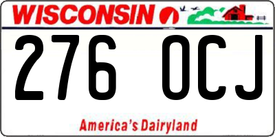 WI license plate 276OCJ