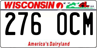 WI license plate 276OCM