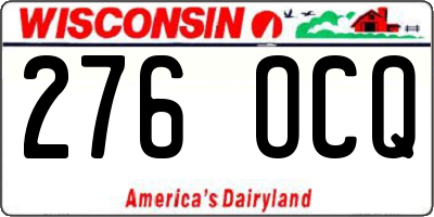 WI license plate 276OCQ