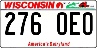 WI license plate 276OEO