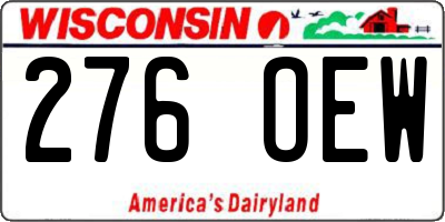 WI license plate 276OEW