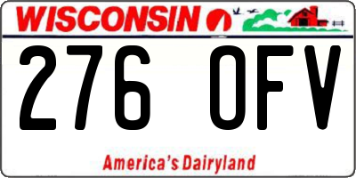 WI license plate 276OFV