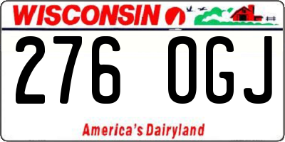 WI license plate 276OGJ