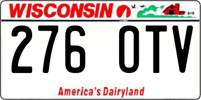 WI license plate 276OTV