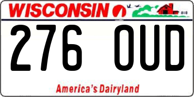 WI license plate 276OUD