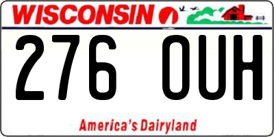 WI license plate 276OUH