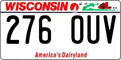 WI license plate 276OUV