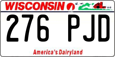 WI license plate 276PJD