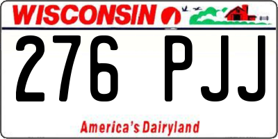 WI license plate 276PJJ