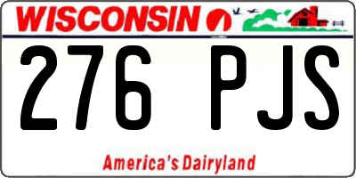WI license plate 276PJS