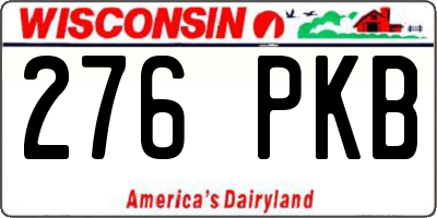 WI license plate 276PKB