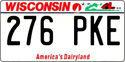 WI license plate 276PKE