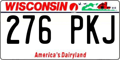 WI license plate 276PKJ