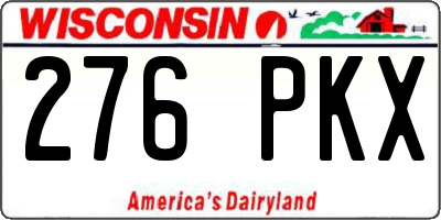 WI license plate 276PKX