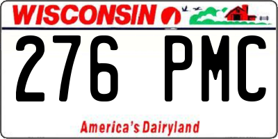WI license plate 276PMC