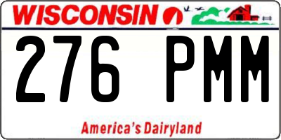 WI license plate 276PMM