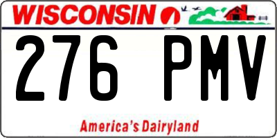 WI license plate 276PMV