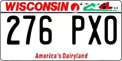 WI license plate 276PXO