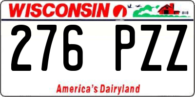 WI license plate 276PZZ