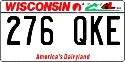 WI license plate 276QKE