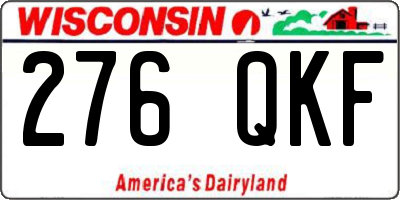 WI license plate 276QKF