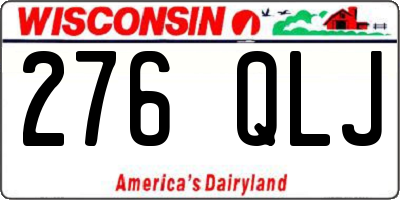 WI license plate 276QLJ