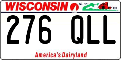WI license plate 276QLL