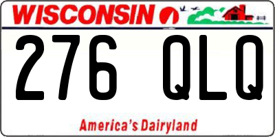 WI license plate 276QLQ