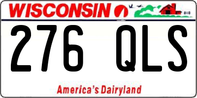 WI license plate 276QLS
