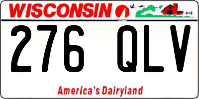 WI license plate 276QLV