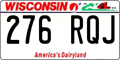 WI license plate 276RQJ