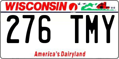 WI license plate 276TMY