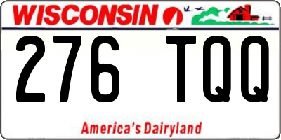 WI license plate 276TQQ