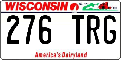 WI license plate 276TRG