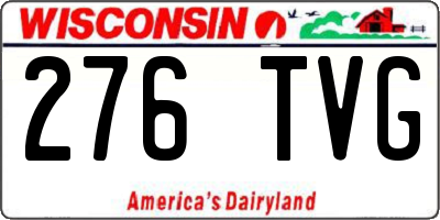 WI license plate 276TVG