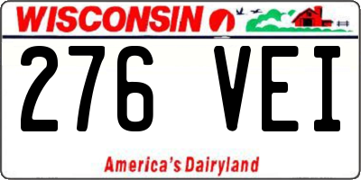 WI license plate 276VEI