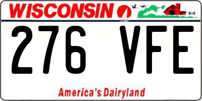 WI license plate 276VFE