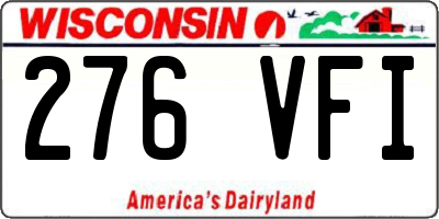 WI license plate 276VFI