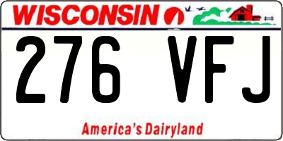WI license plate 276VFJ